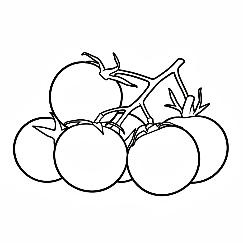 Tomate 7 para colorear gratis en línea