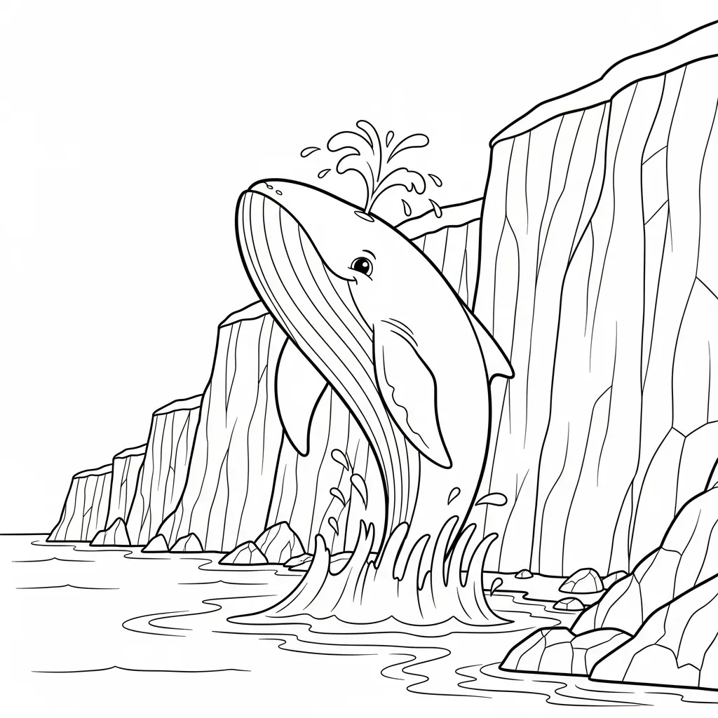 Ballenas 1 para colorear para imprimir para niño de 10 años