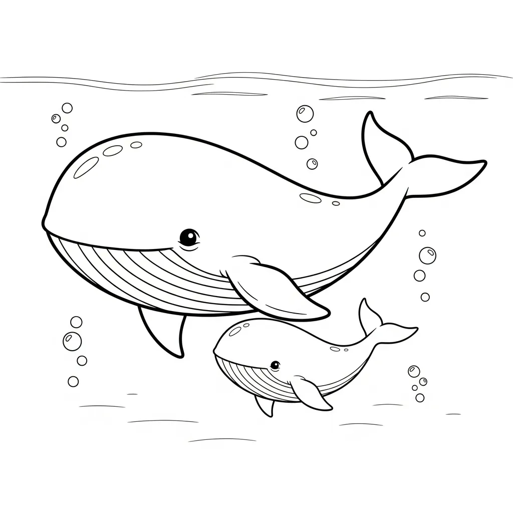 Ballenas 10 para colorear para imprimir gratis