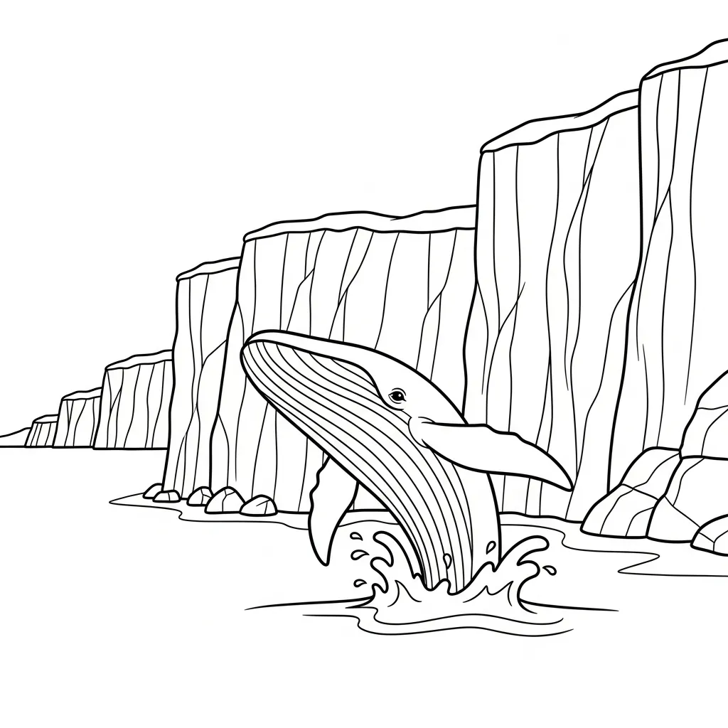 Ballenas 12 para colorear para niño para imprimir gratis