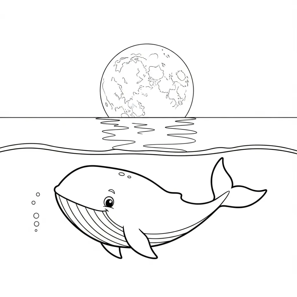 imagen de Ballenas 14 para colorear para niño