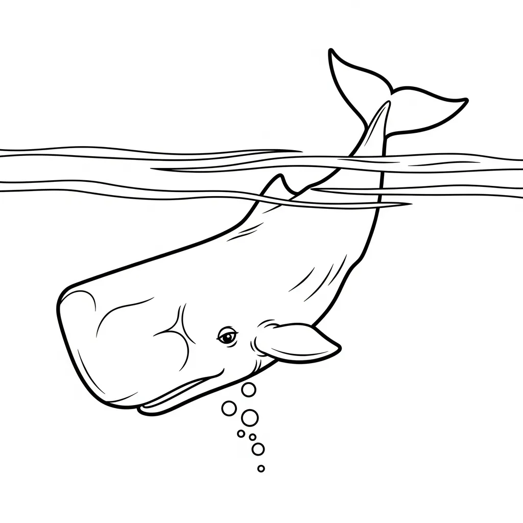 Ballenas 16 para dibujar e imprimir