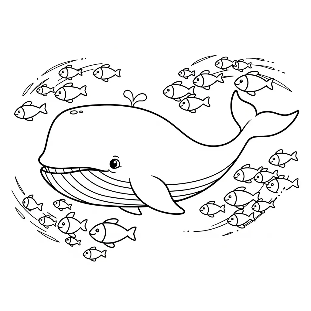 Ballenas 18 para colorear para niños para imprimir