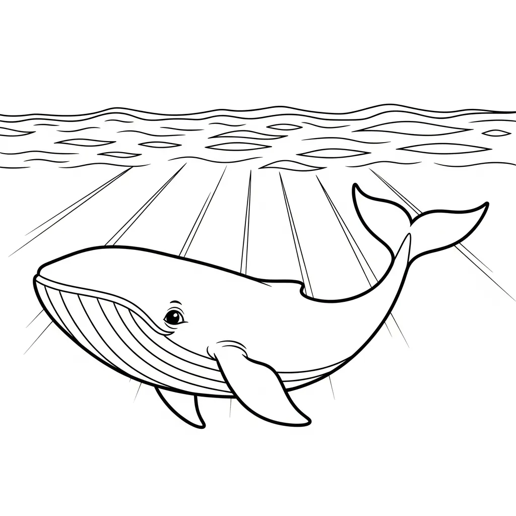 Ballenas 3 para colorear para imprimir