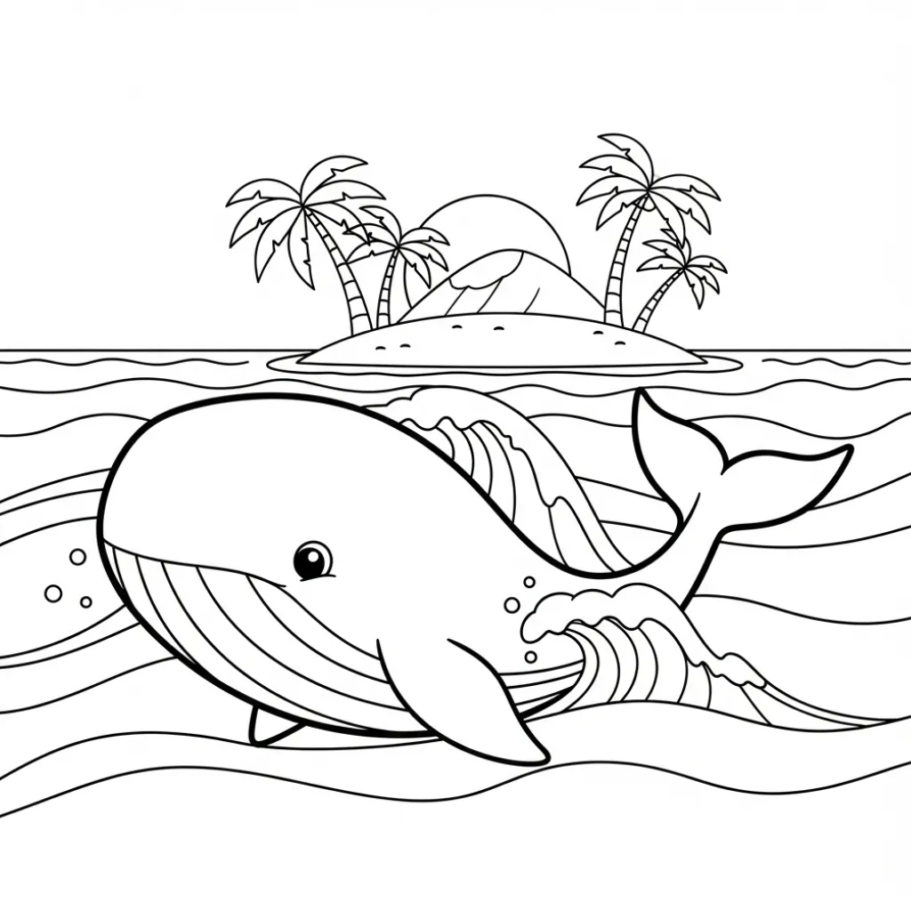 Ballenas 5 para colorear para imprimir