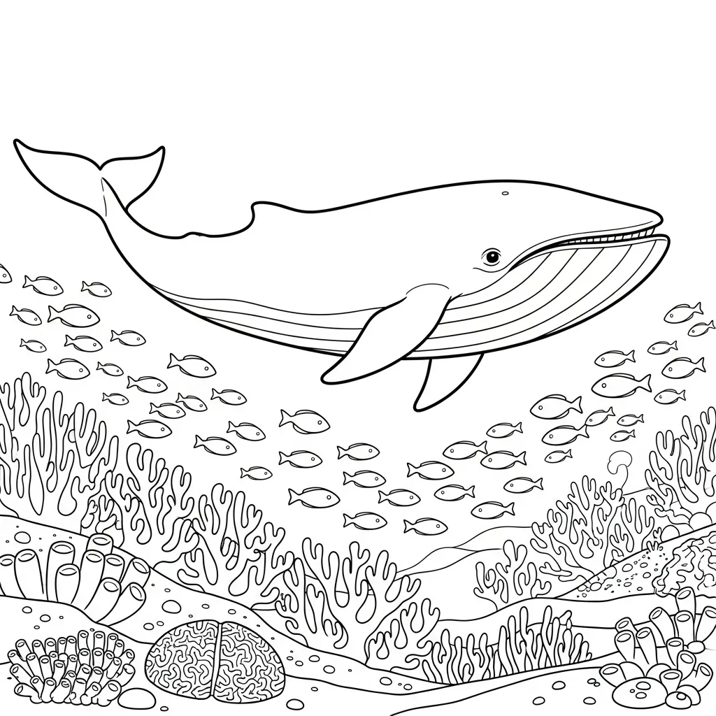 Ballenas 8 para colorear de para niños