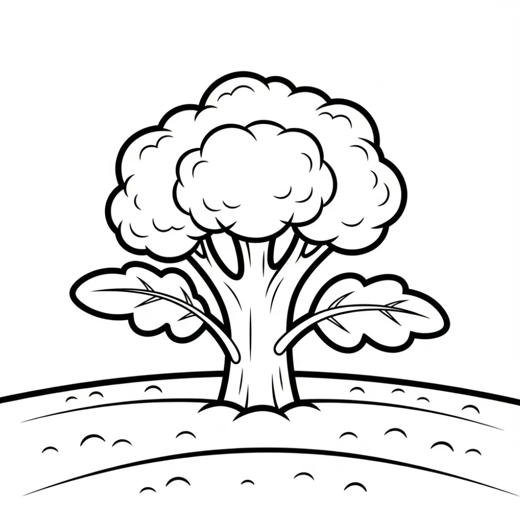 Brocoli 1 para colorear para imprimir