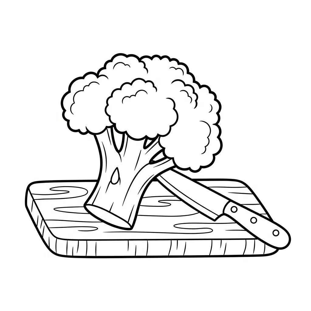 Brocoli 12 para colorear para imprimir a4