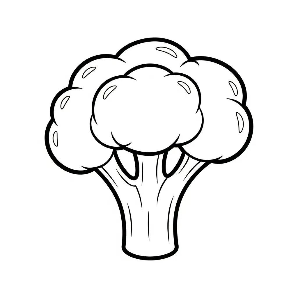 Brocoli 14 para colorear en línea