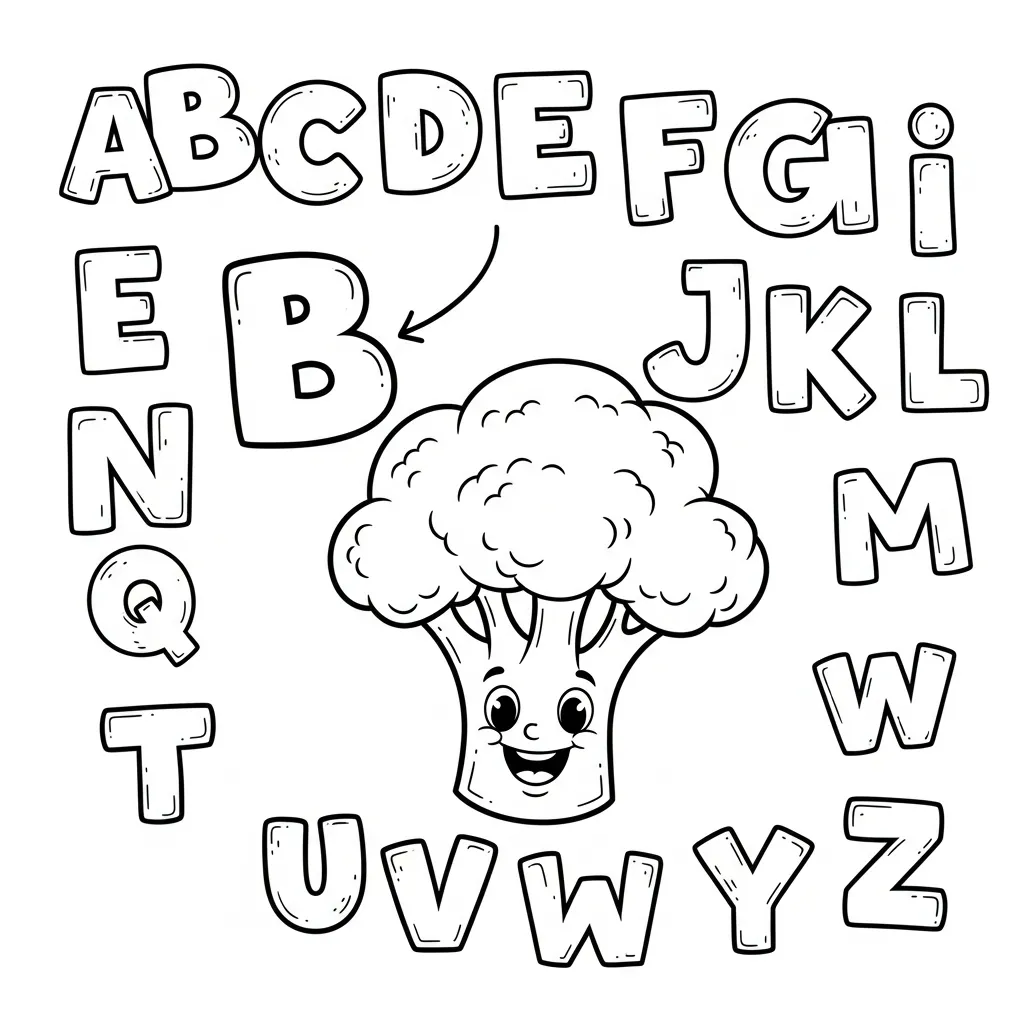 descargar Brocoli 17 para colorear gratis