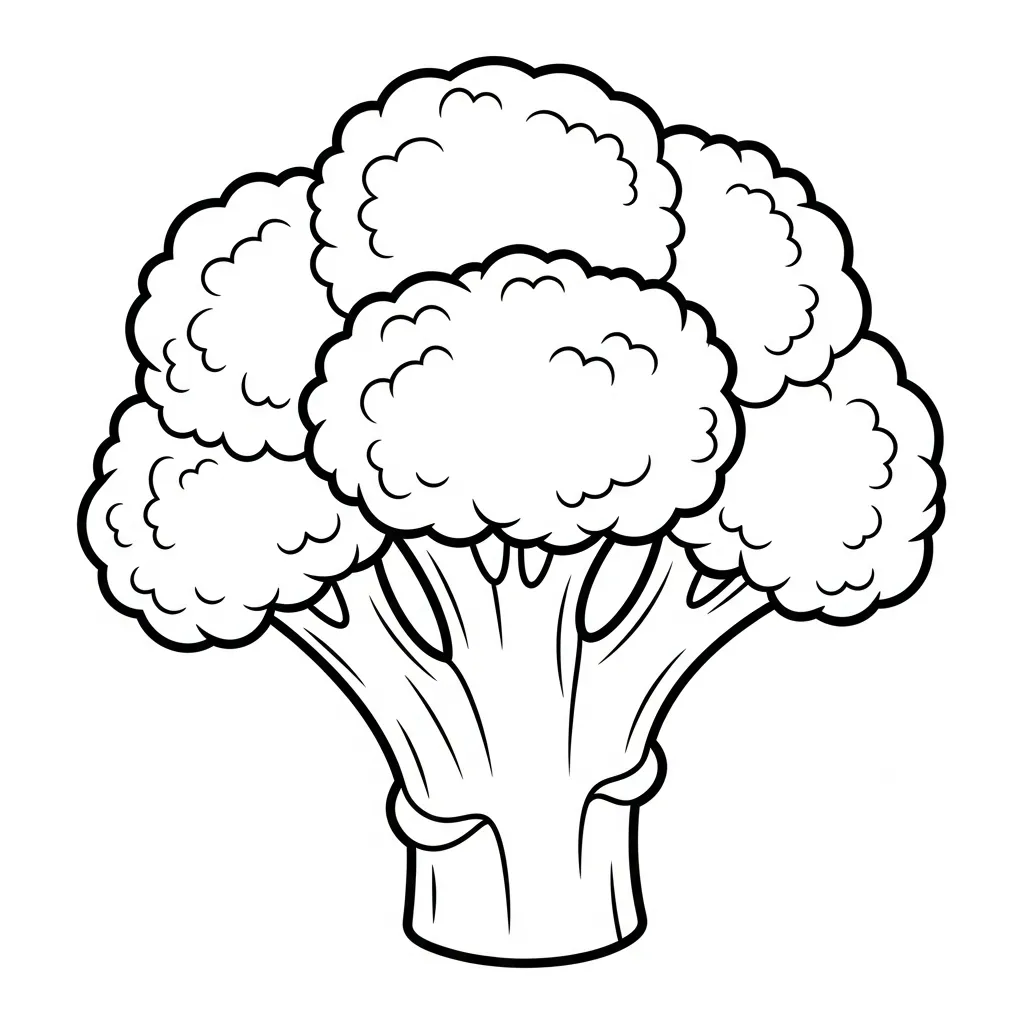 imagen de Brocoli 18 para colorear para niño