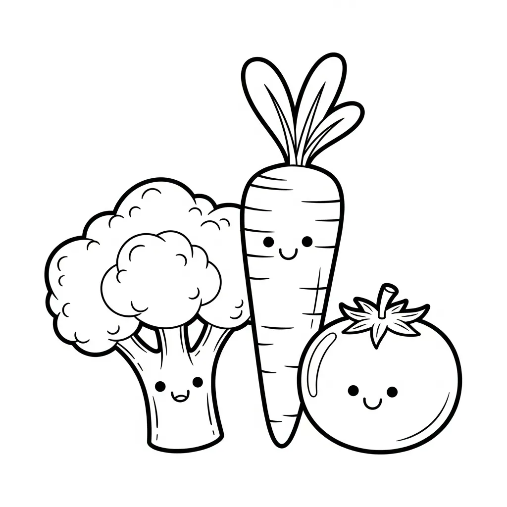 Brocoli 6 para dibujar e imprimir