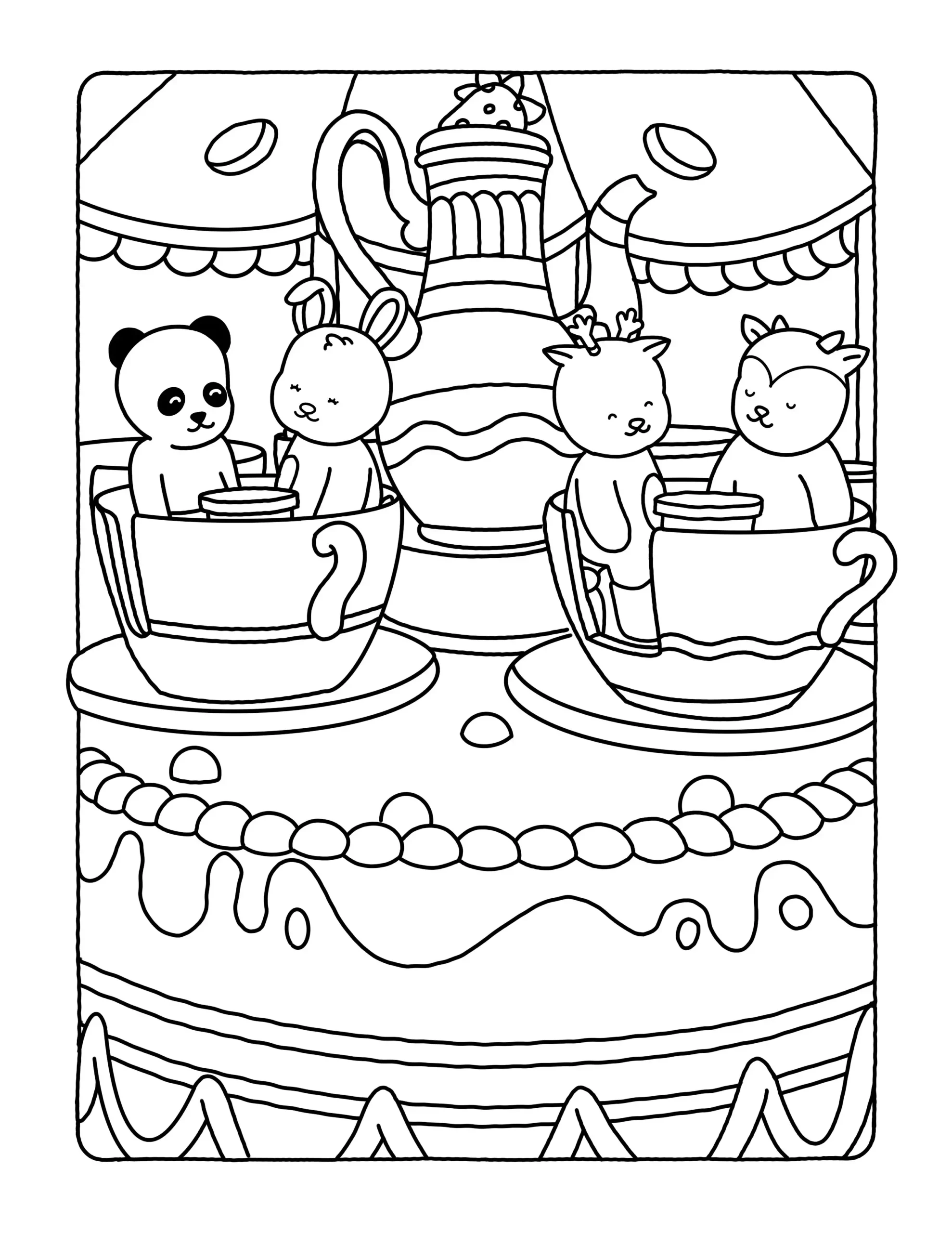 Browmies Dessert Wonderland para colorear para imprimir para niño de 4 años