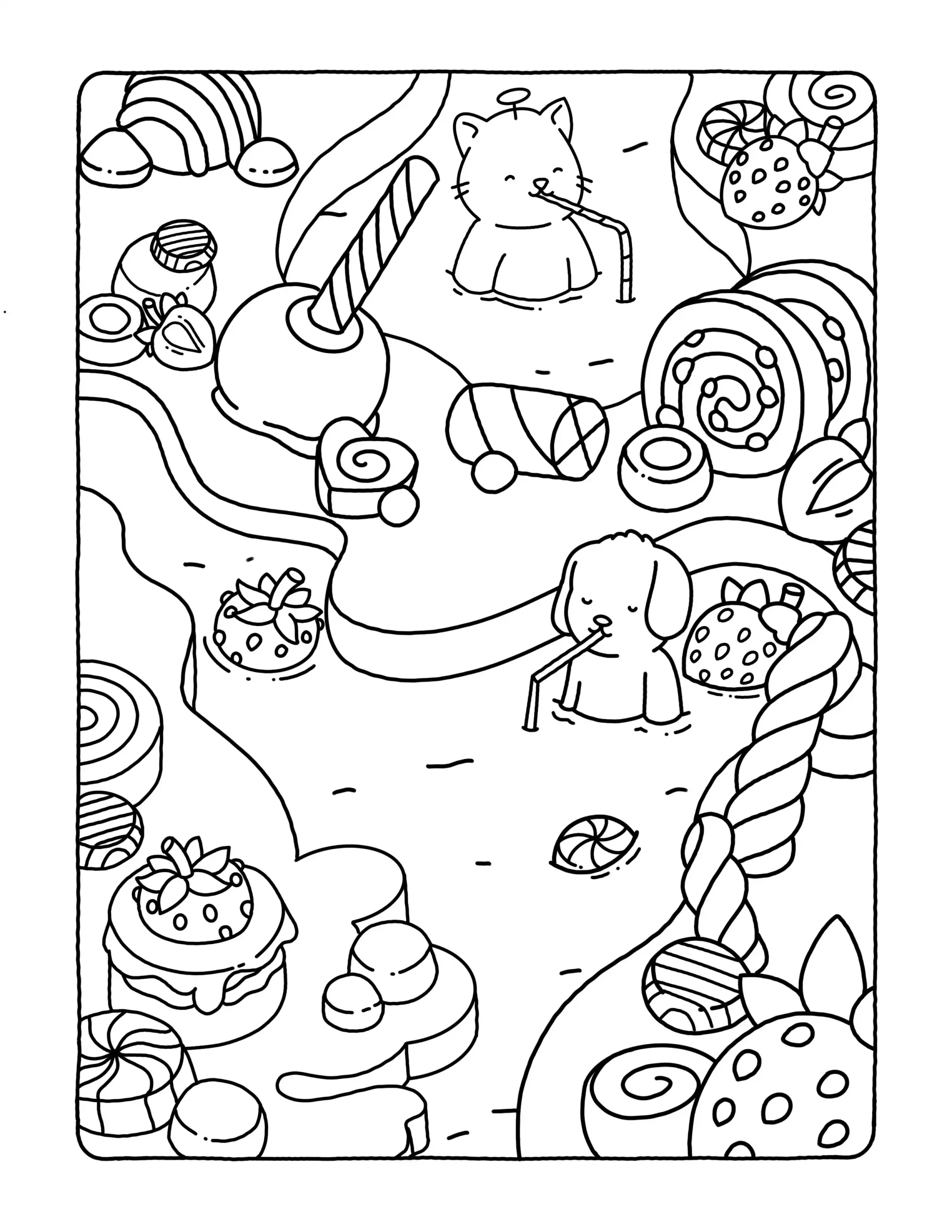 Browmies Dessert Wonderland para colorear para imprimir para niño de 10 años