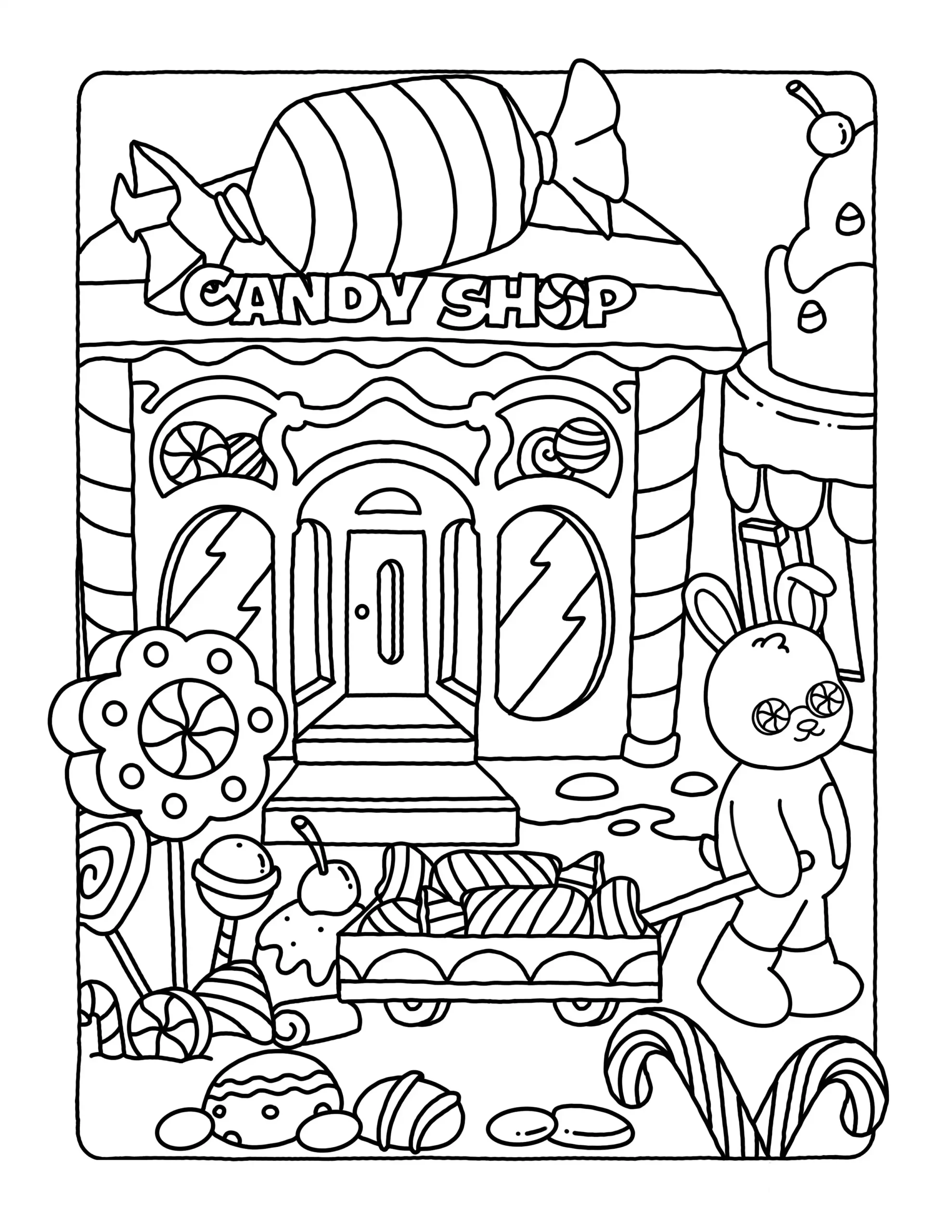 Browmies Dessert Wonderland para colorear para niño de para imprimir