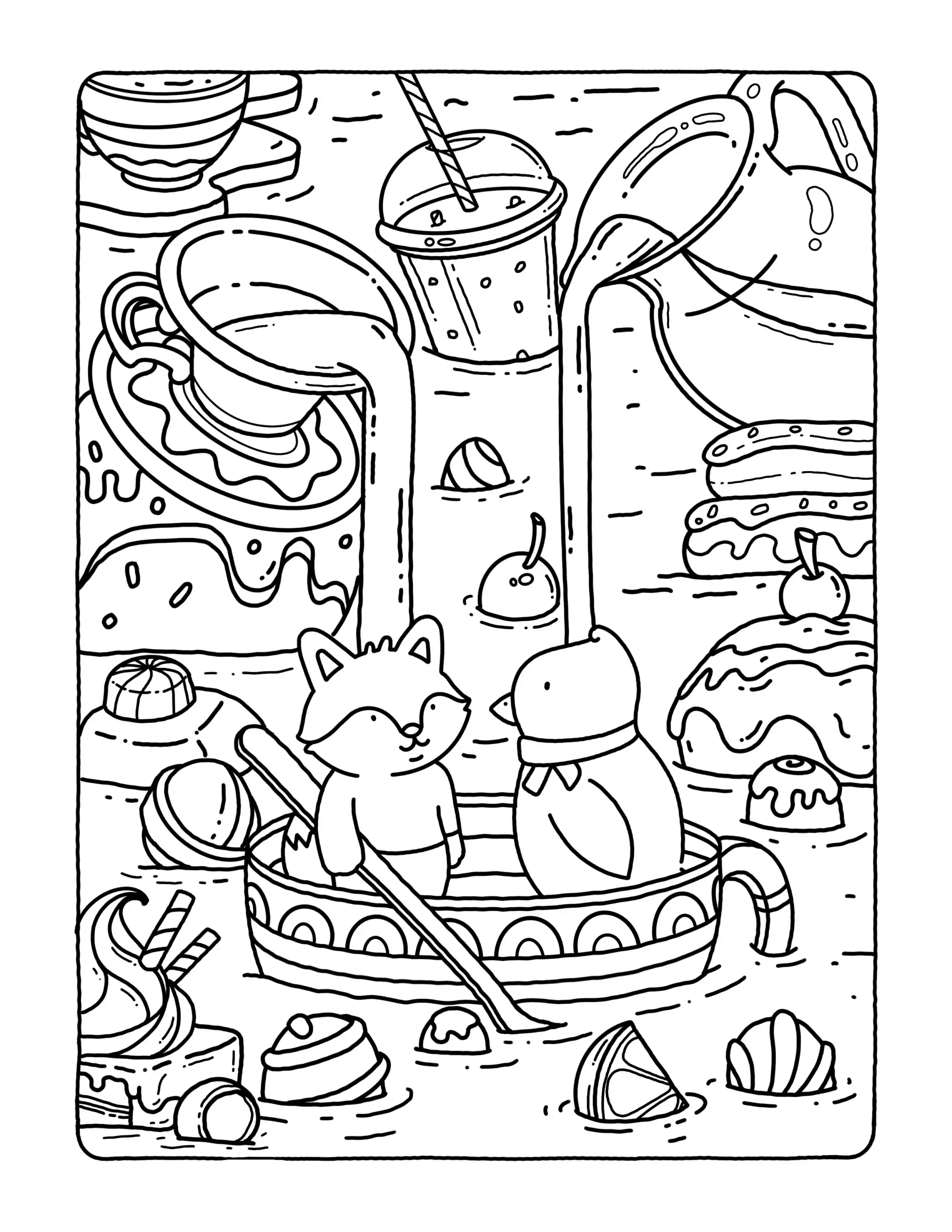 Browmies Dessert Wonderland para colorear para descargar