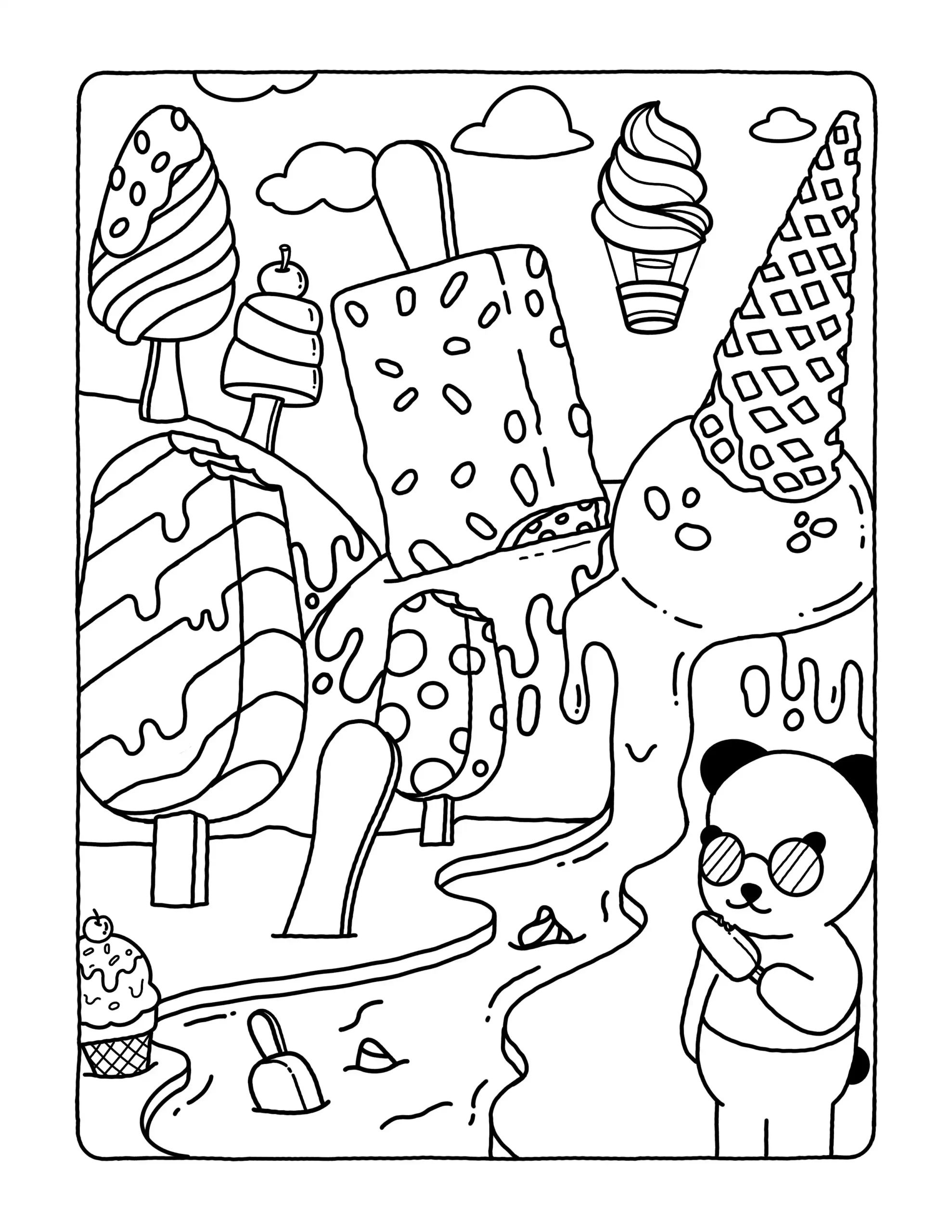 Browmies Dessert Wonderland para colorear gratis en línea