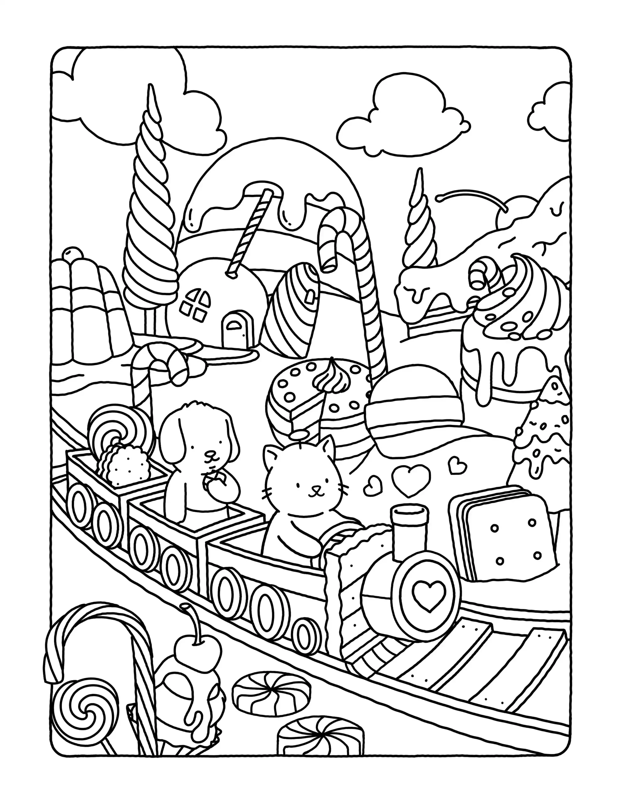 Browmies Dessert Wonderland para colorear para imprimir pdf gratis