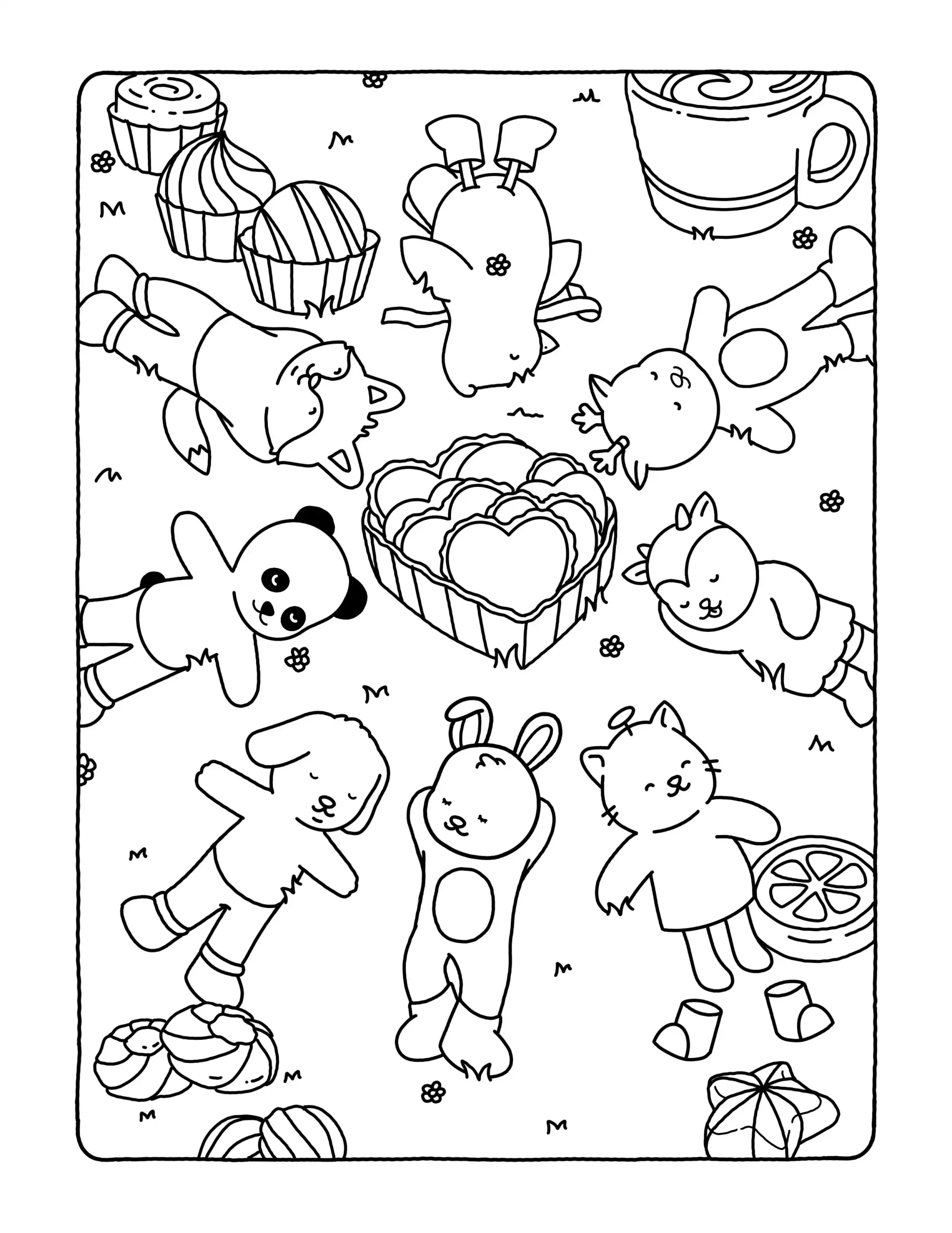 Browmies Dessert Wonderland para colorear para imprimir gratis pdf