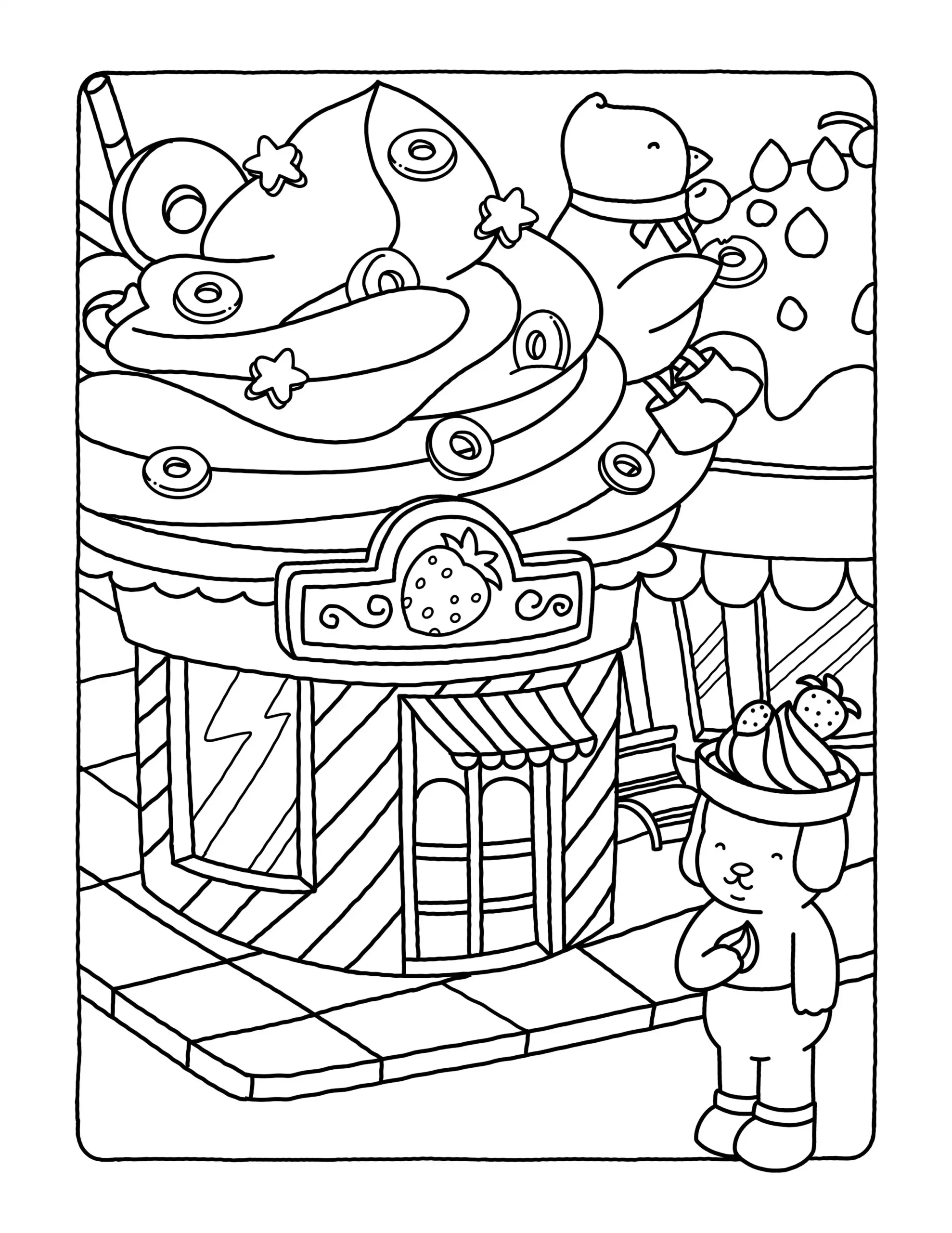 Browmies Dessert Wonderland para colorear para descargar 2