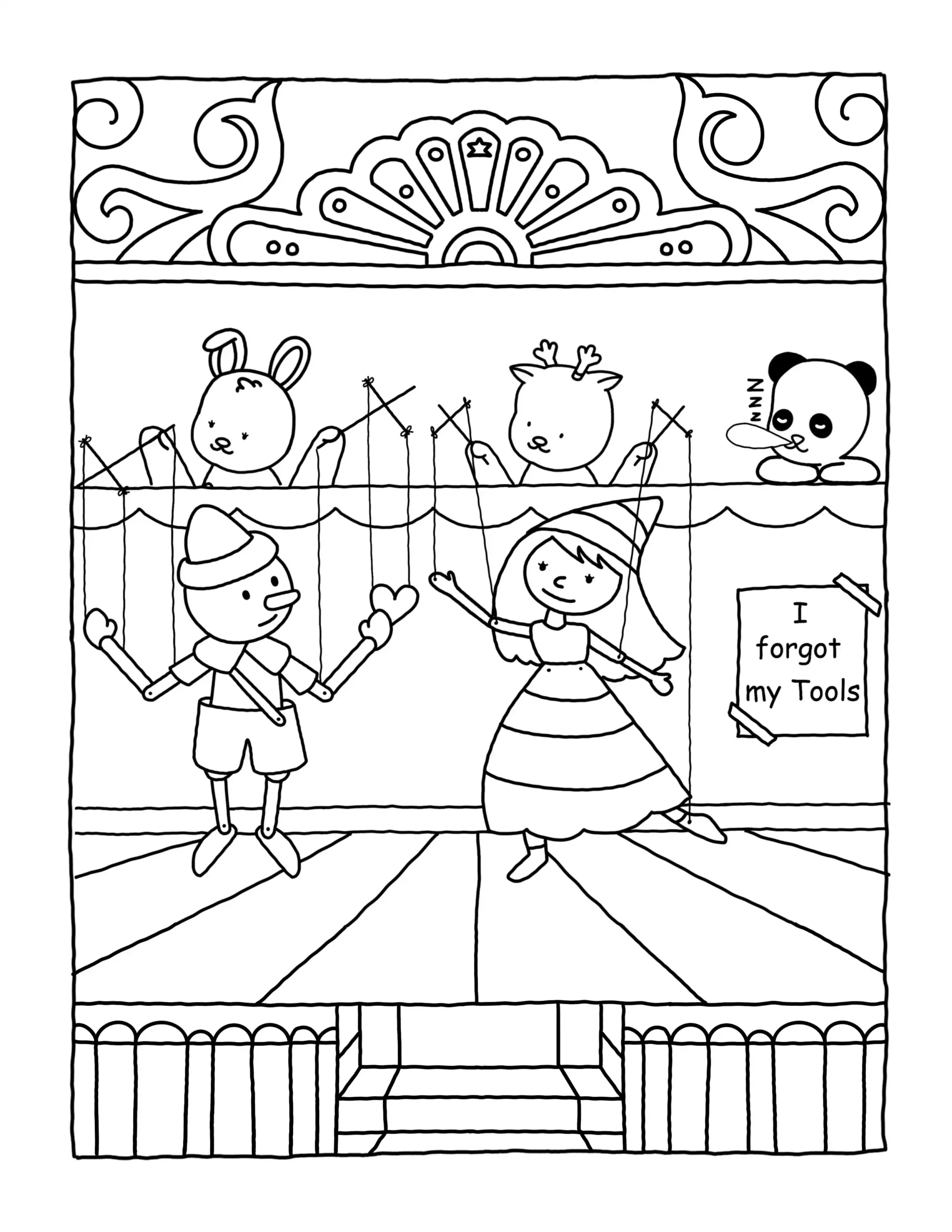 Browmies Interior para colorear para imprimir pdf gratis 1