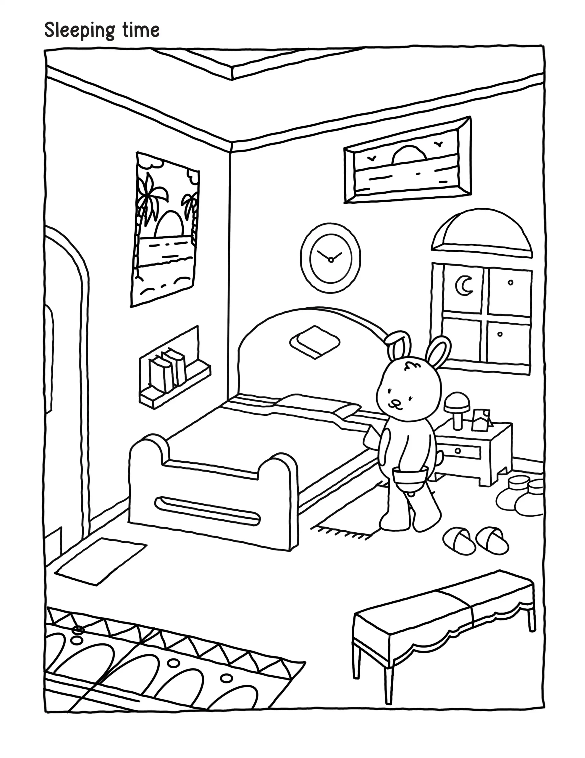 Browmies Interior para colorear para imprimir