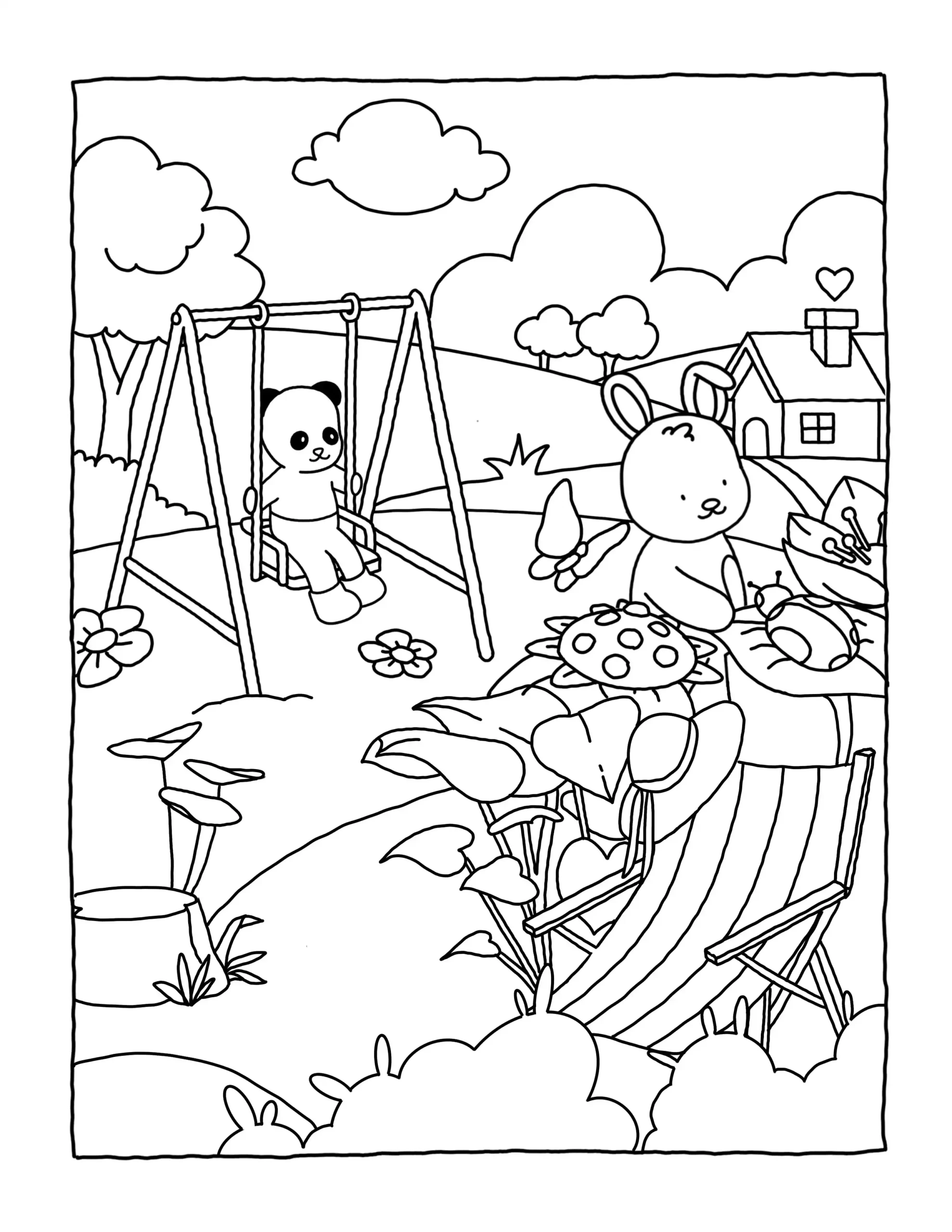 Browmies Interior para colorear para imprimir pdf gratis