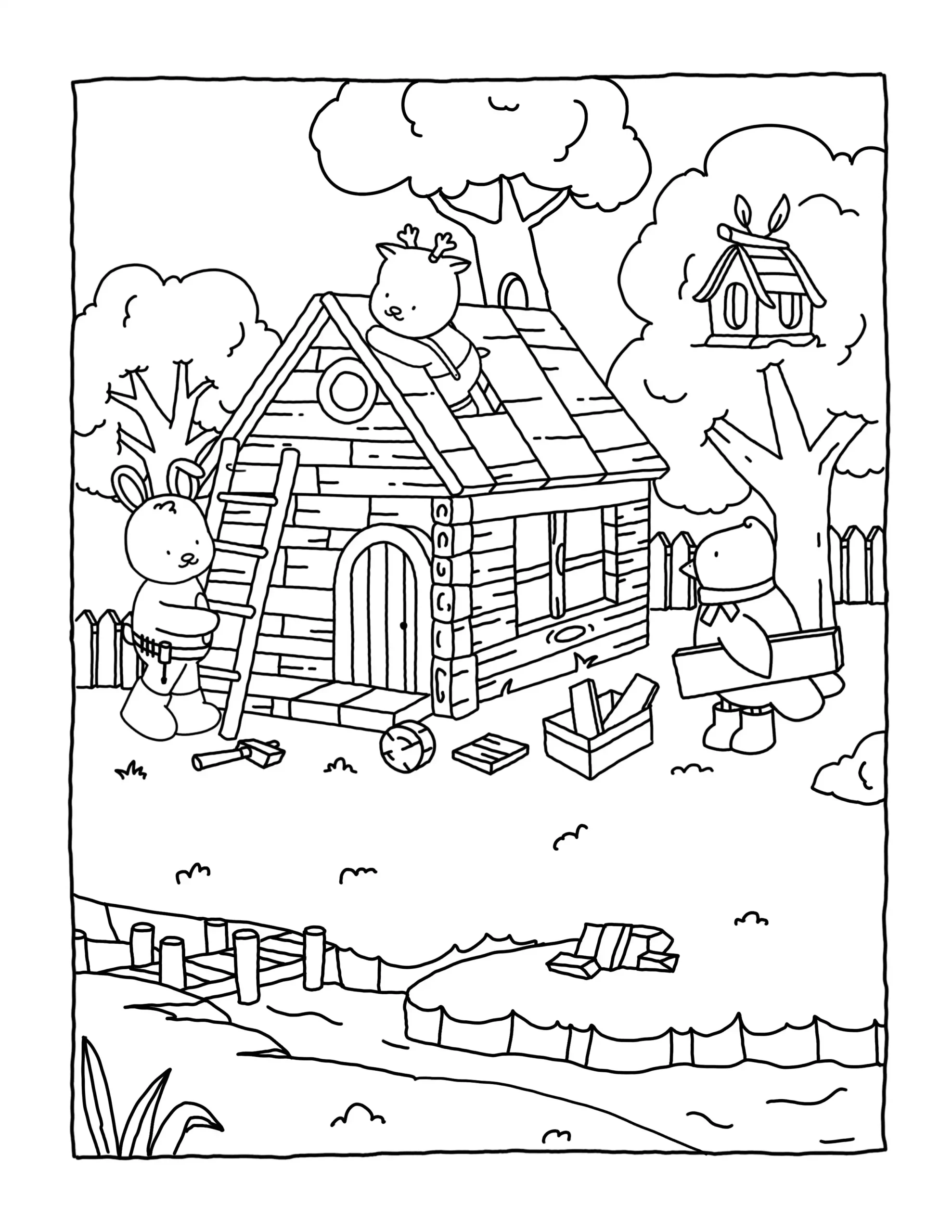 Browmies Interior para colorear y recortar para imprimir gratis