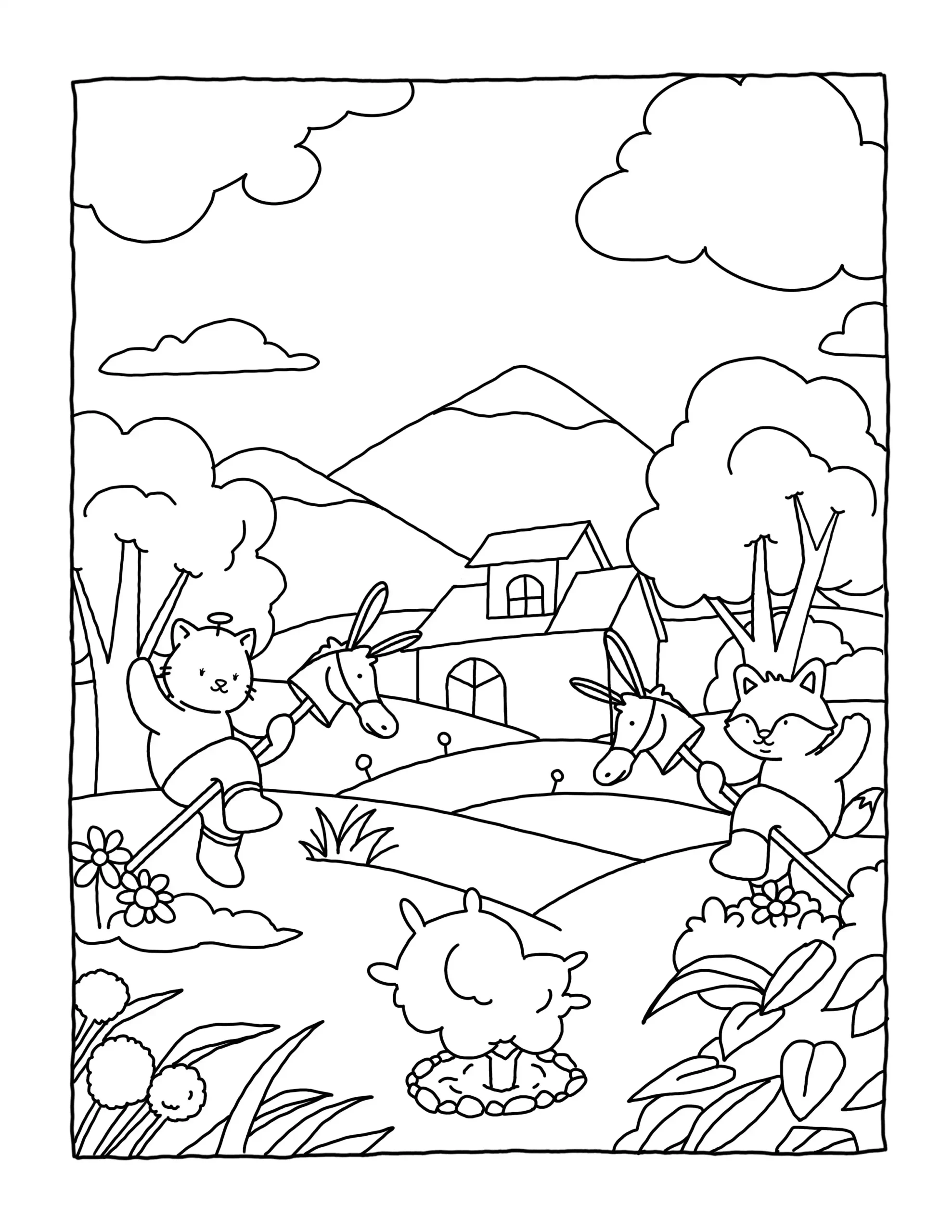 Browmies Interior para colorear y aprendizaje