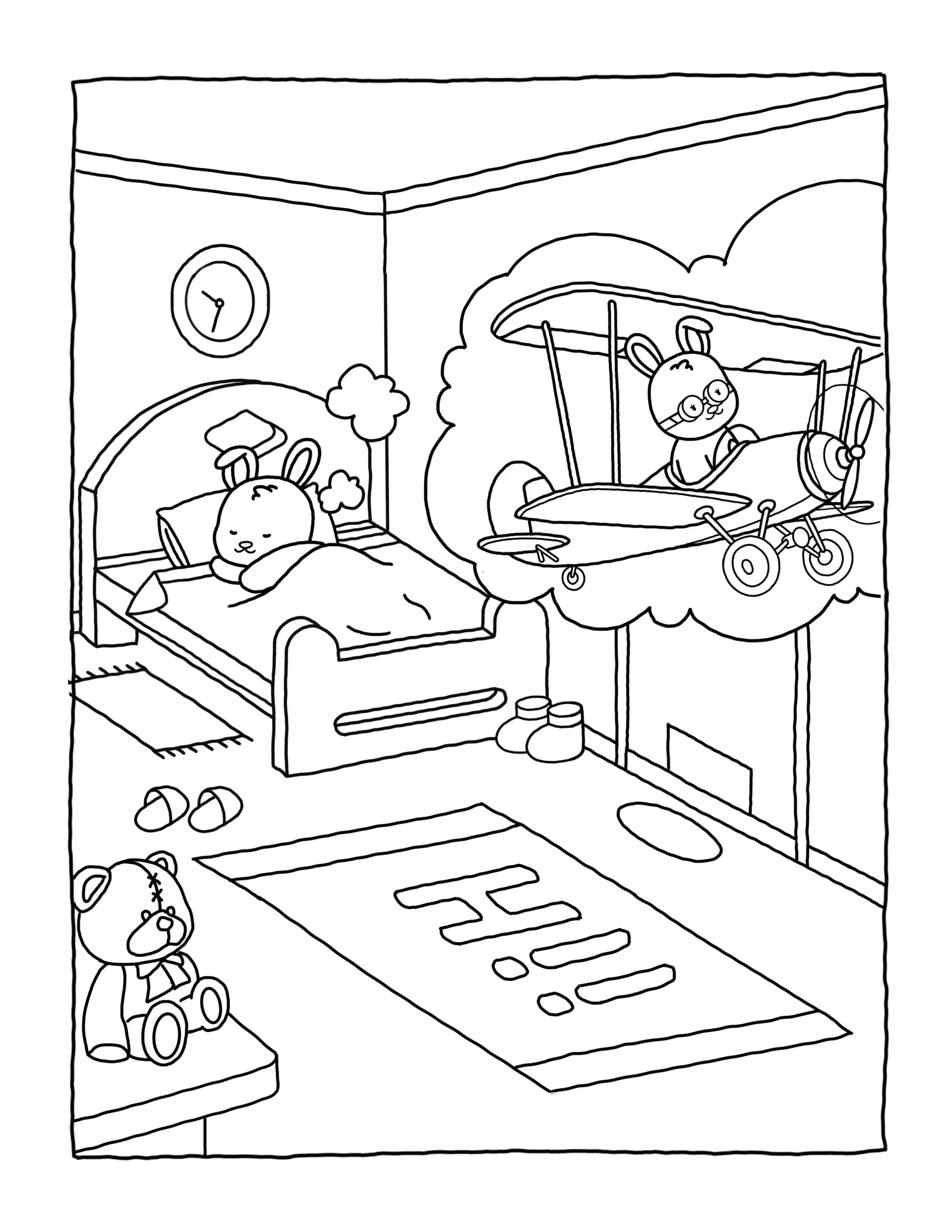 Browmies Interior para colorear para imprimir gratis