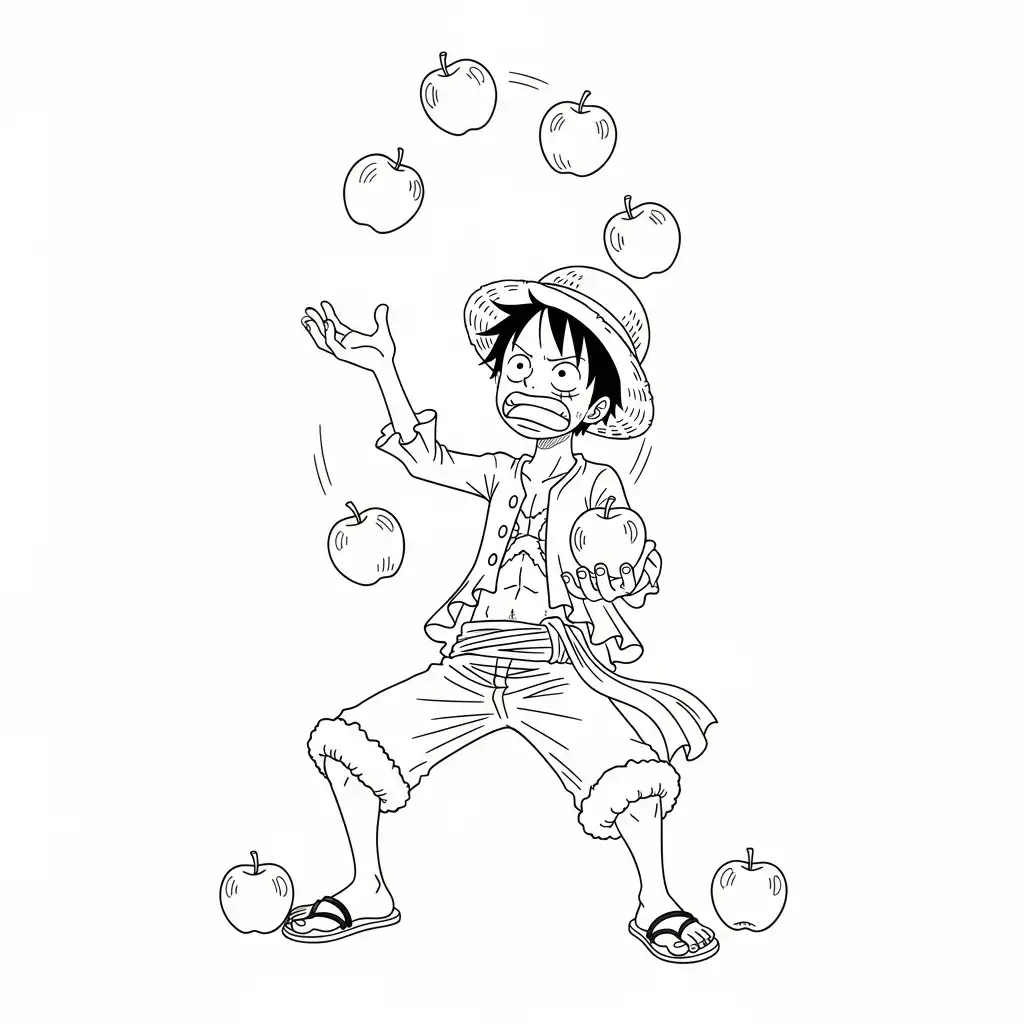 Luffy para colorear en línea