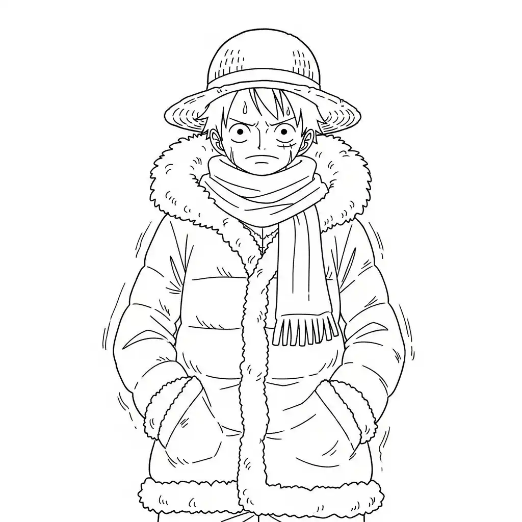 Luffy para colorear en línea para niño