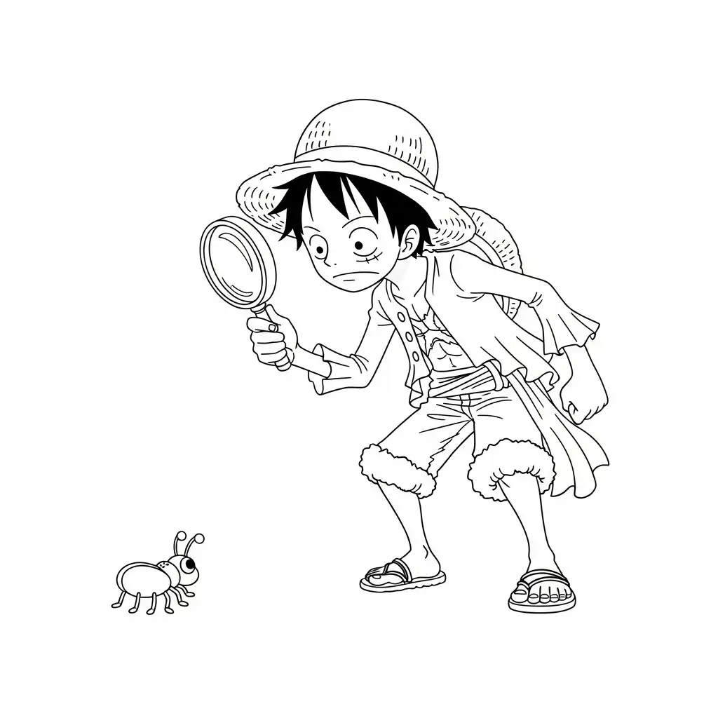 Luffy para colorear para imprimir gratis 4
