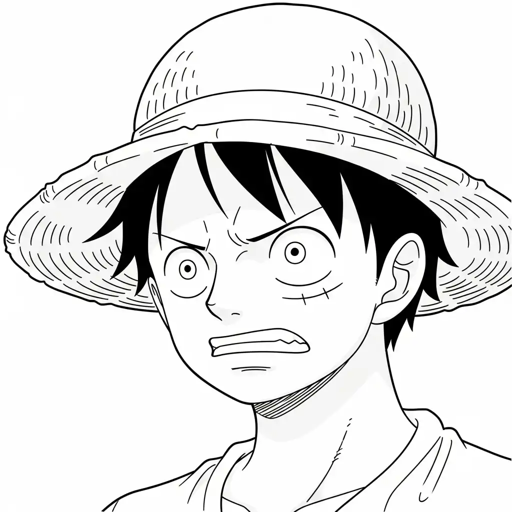 Luffy para colorear para primaria 1
