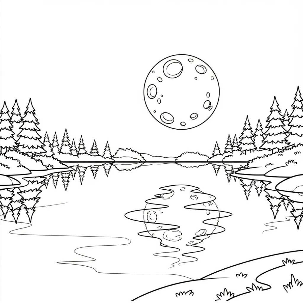 Luna 12 para colorear en línea gratis