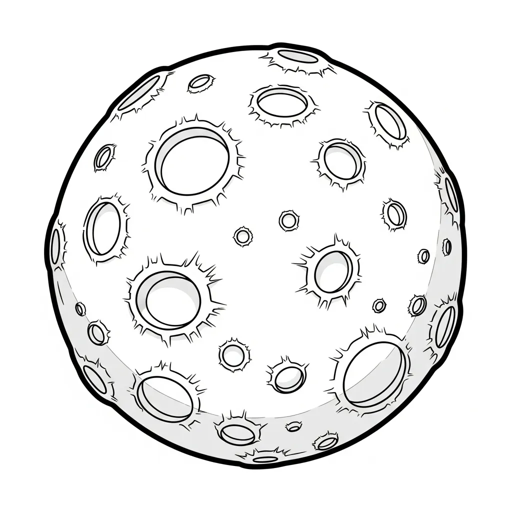 Luna 13 para colorear para imprimir a4