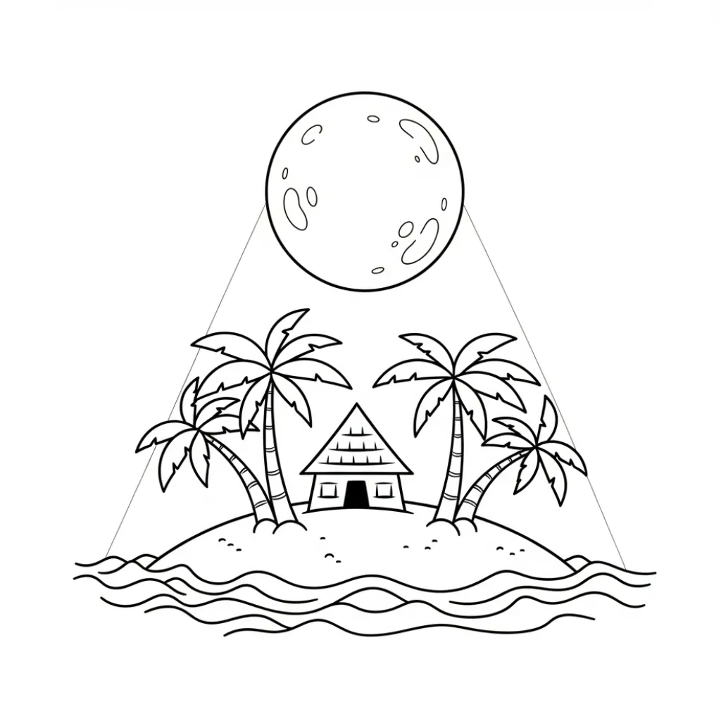 Luna 18 para colorear para niño para imprimir gratis