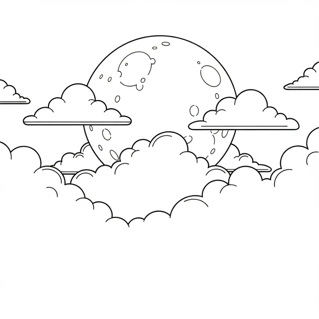 Luna 19 para colorear para imprimir gratis pdf