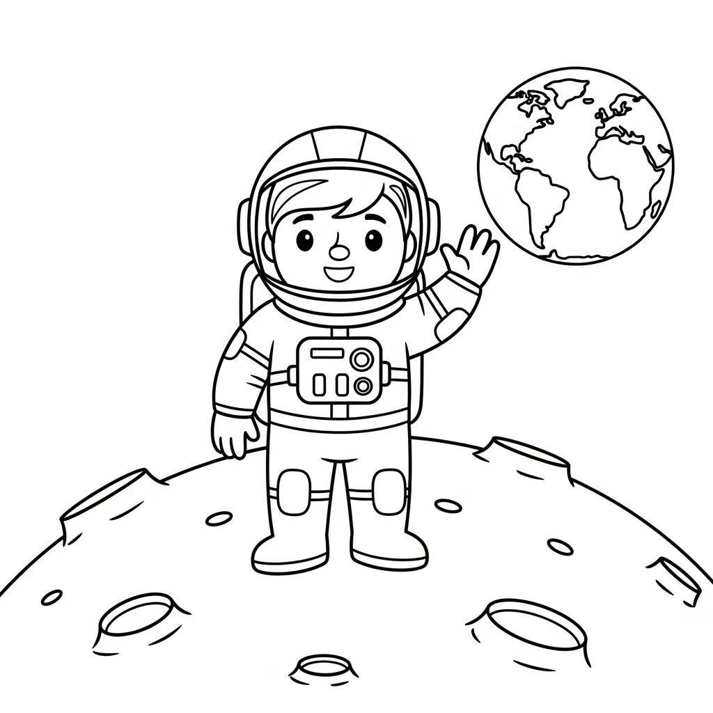 imprimir Luna 2 para colorear gratis