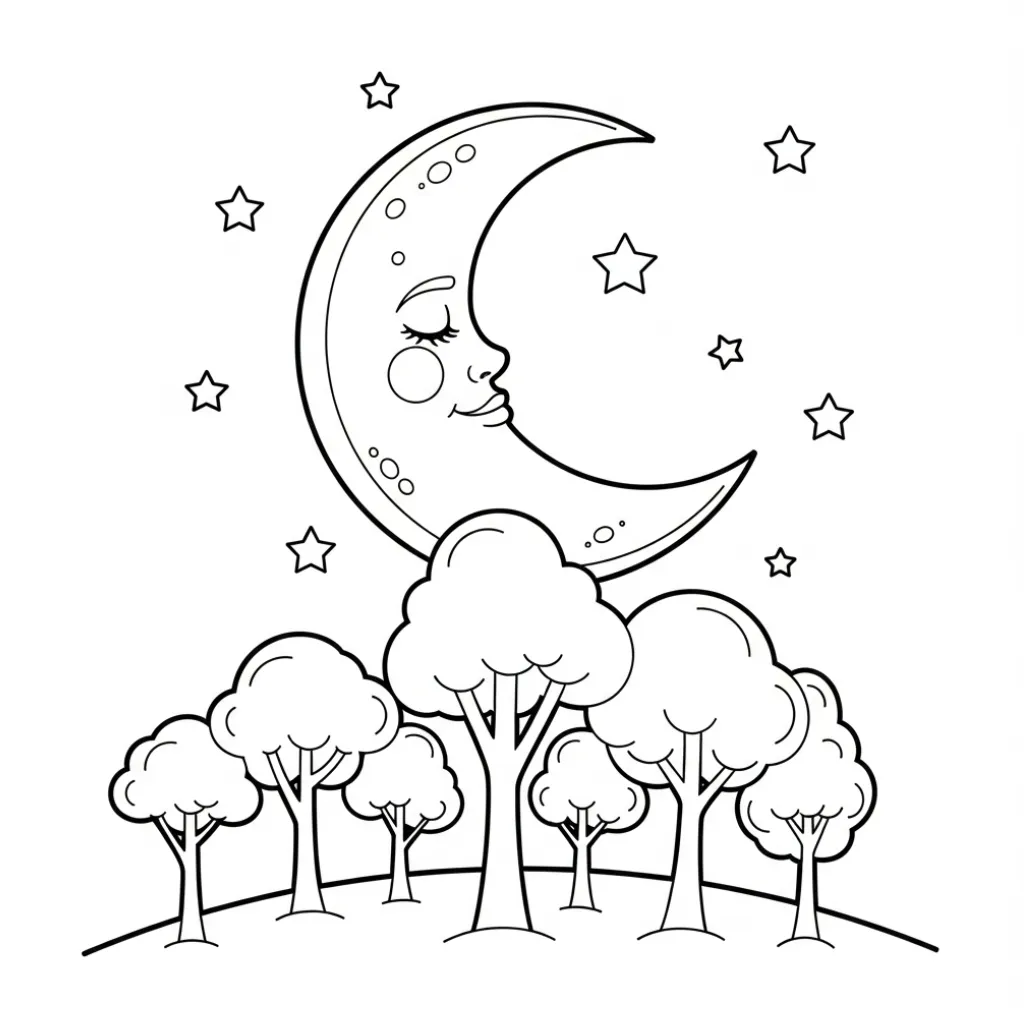 Luna 5 para colorear gratis para imprimir