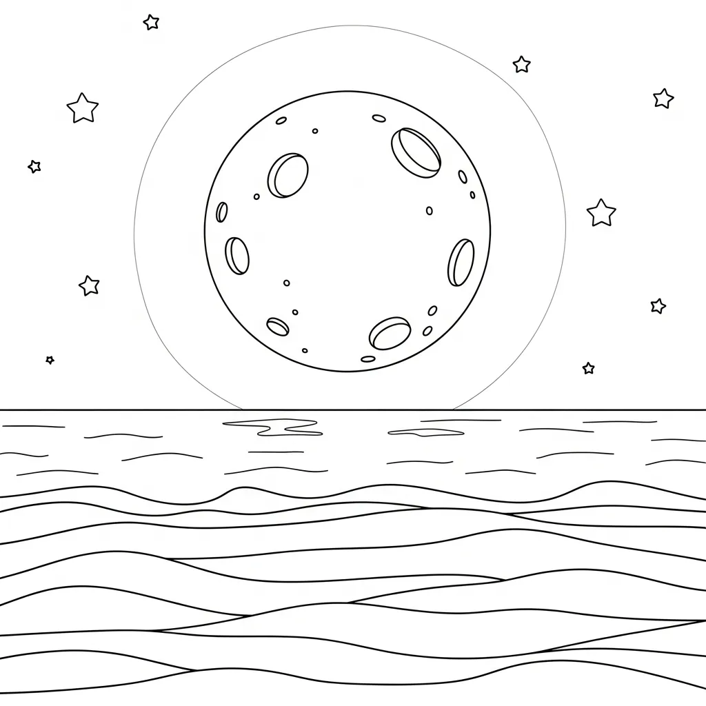 imprimir Luna 6 para colorear