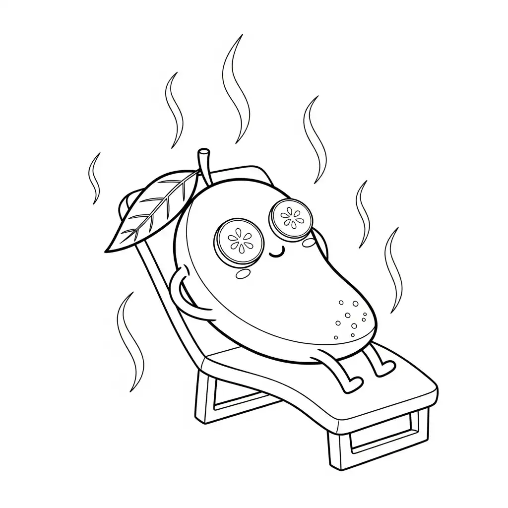 Mango para colorear para imprimir pdf gratis