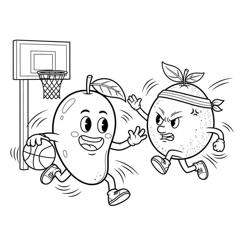 Mango para colorear para imprimir para niño de 2 años