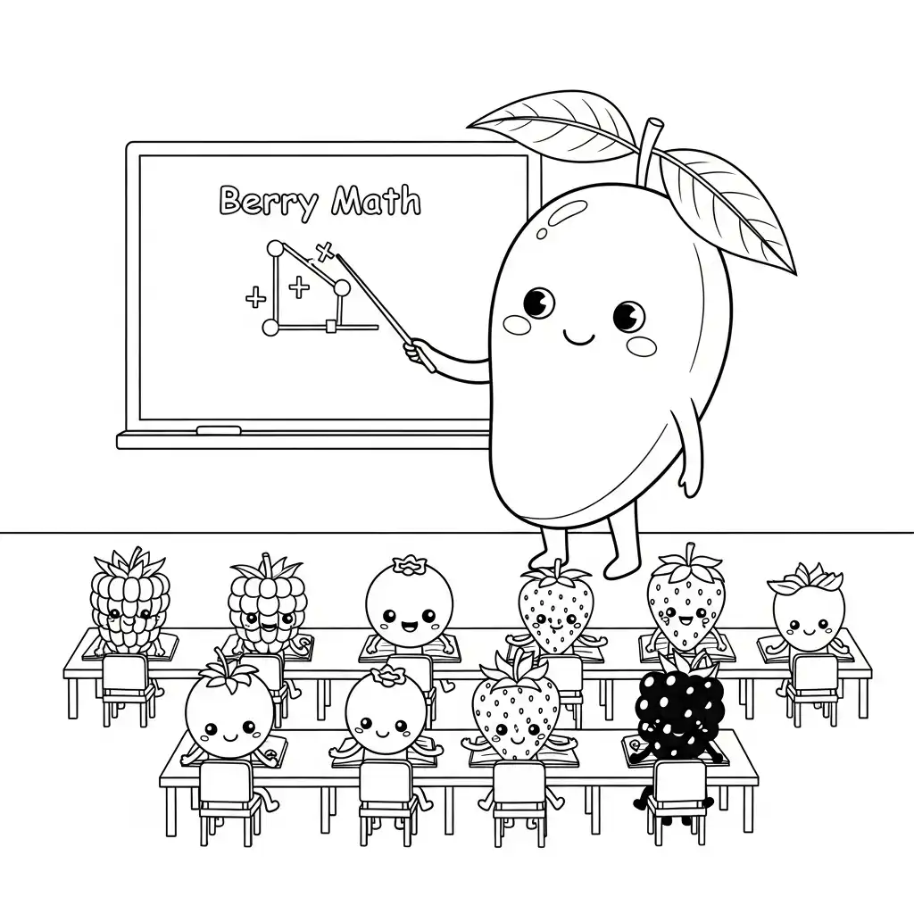 Mango para colorear para imprimir para niño de 9 años