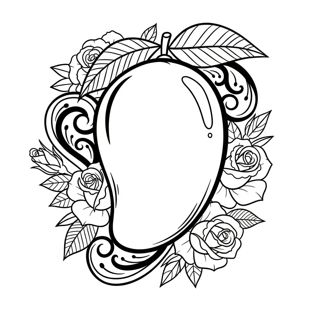 Mango para colorear para imprimir