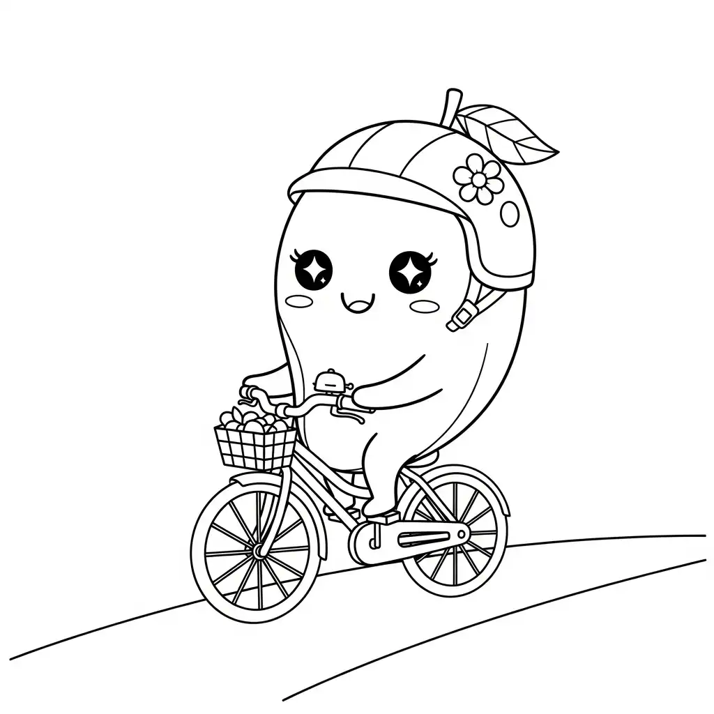 Mango para colorear gratis para imprimir