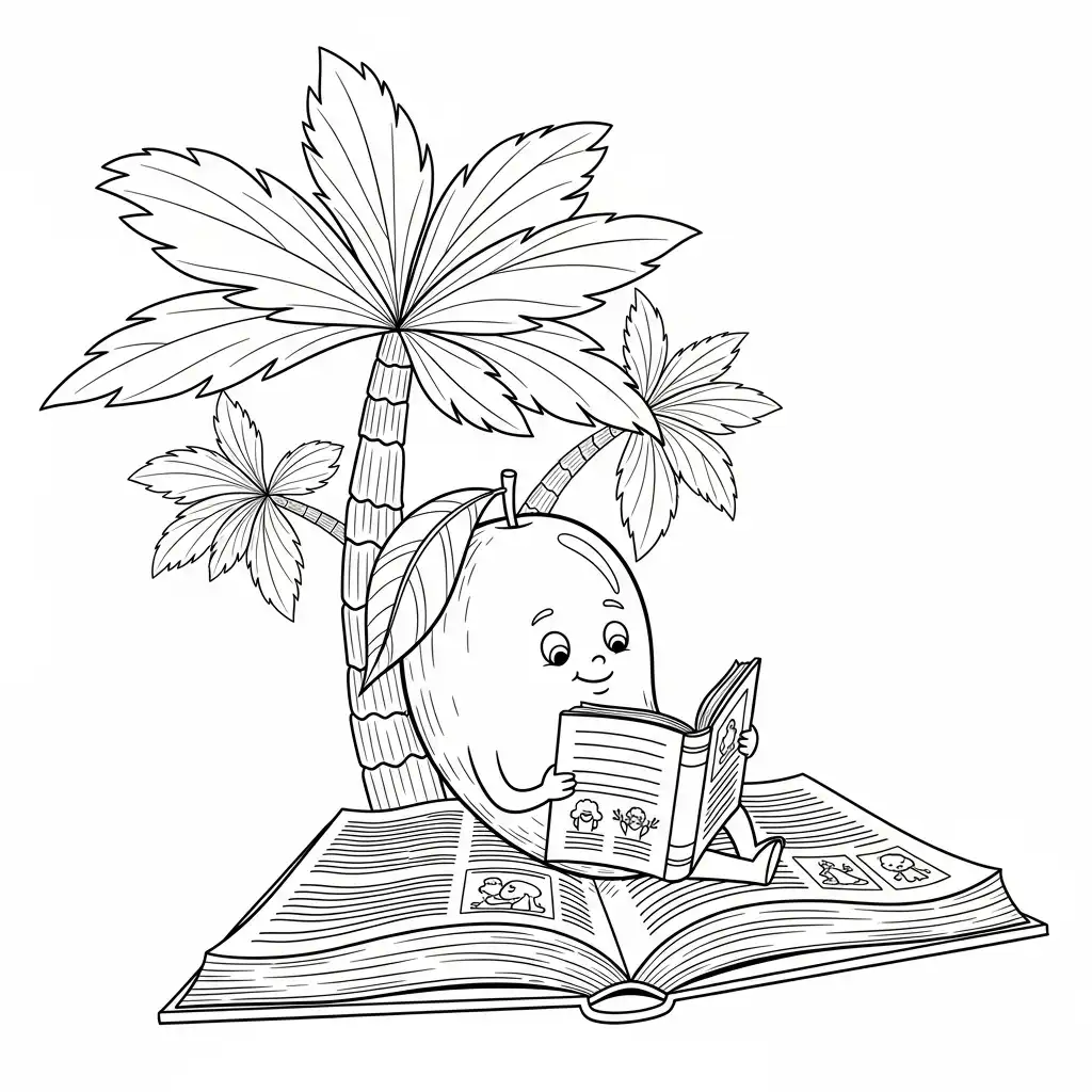 Mango para colorear para niño de para imprimir