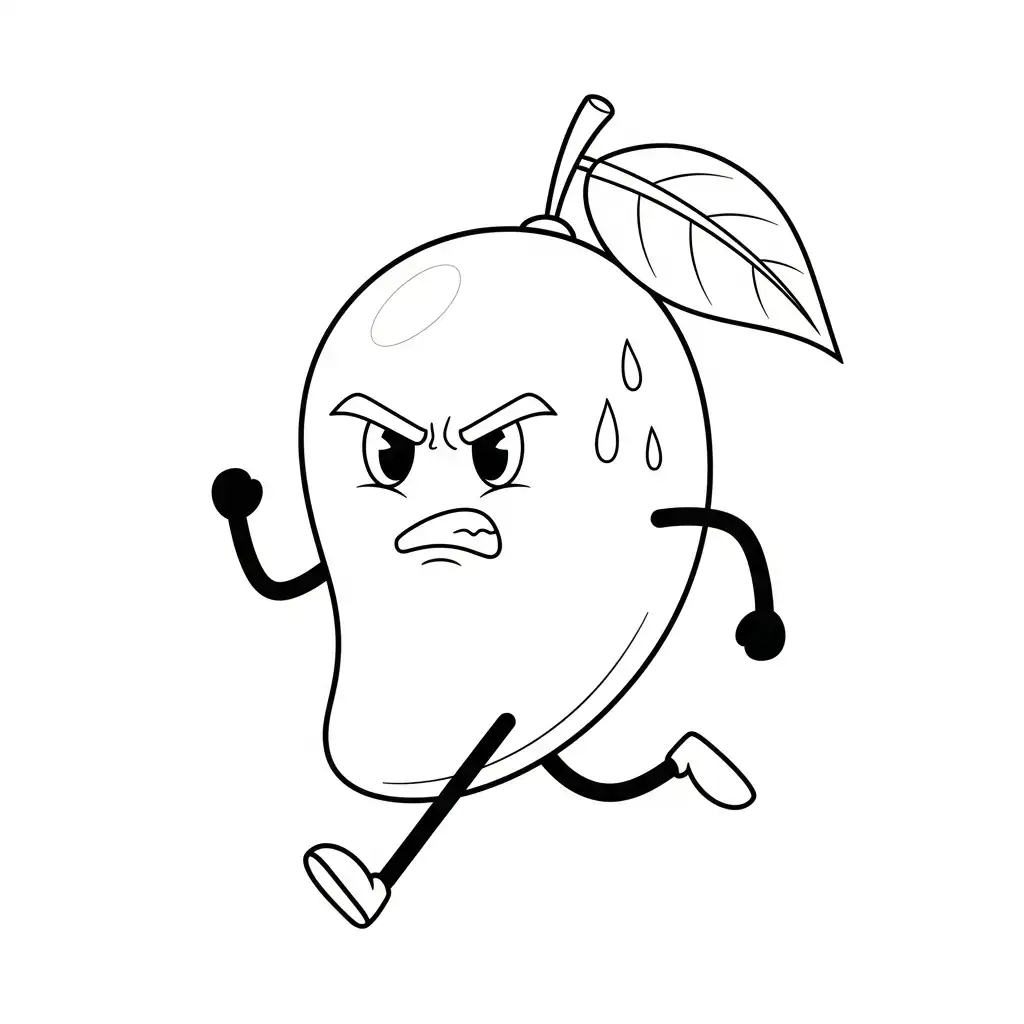 Mango para colorear para niño de 5 años