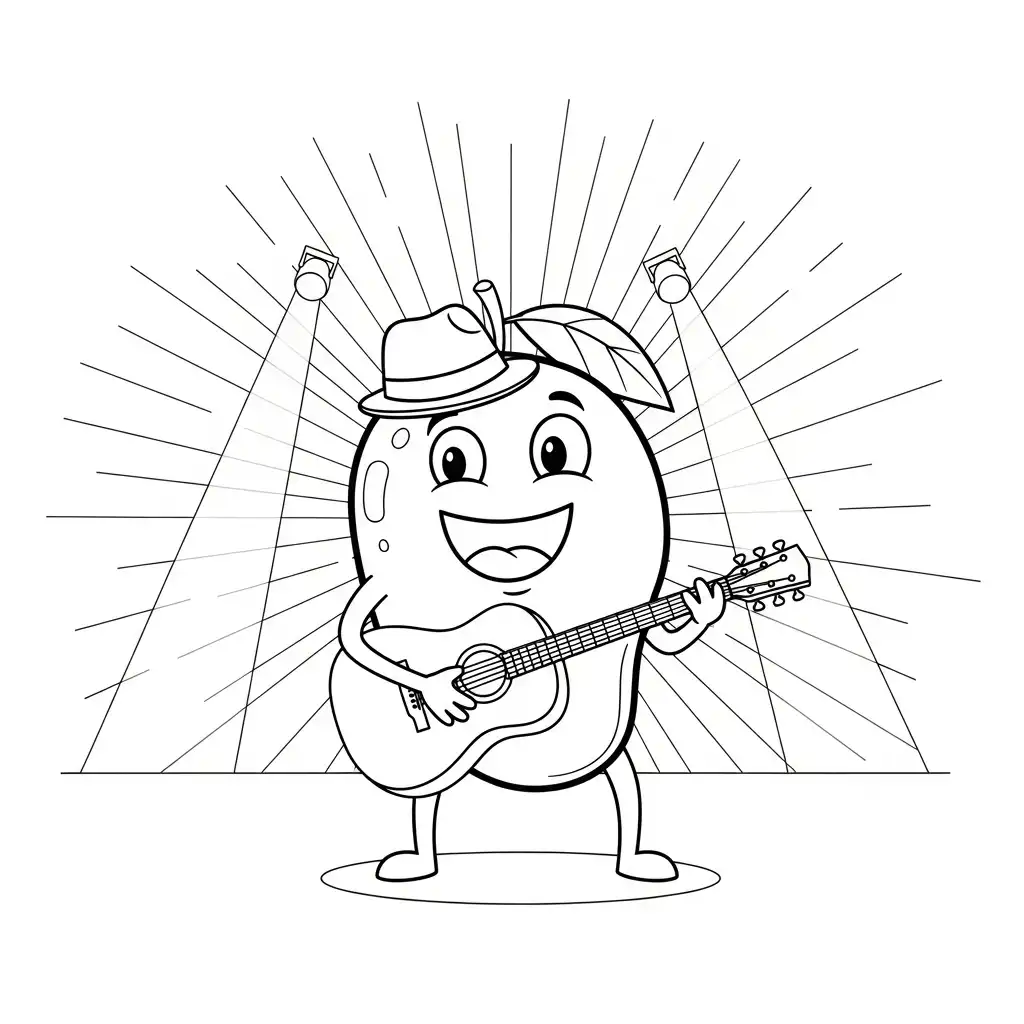 imprimir Mango para colorear para niño 1