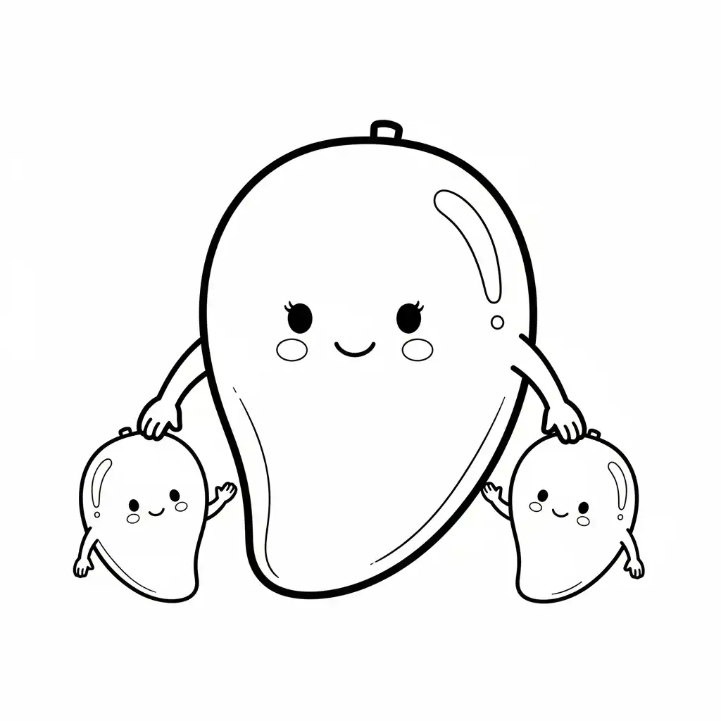 Mango para colorear educativo para niño